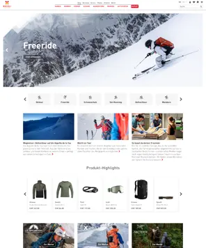 Onlineshop Referenz Transparent Baechlibergsport