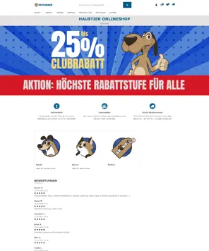 Onlineshop Referenz Transparent Petcorner